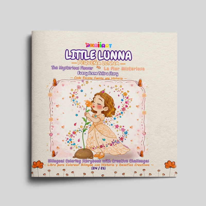 Little Lunna: The Mysterious Flower | Pequeña Lunna: La Flor Misteriosa: A Calm Bilingual Coloring Storybook with Creative Challenges | Un Libro para ... Relajante, con Historia y Desafíos Creativos