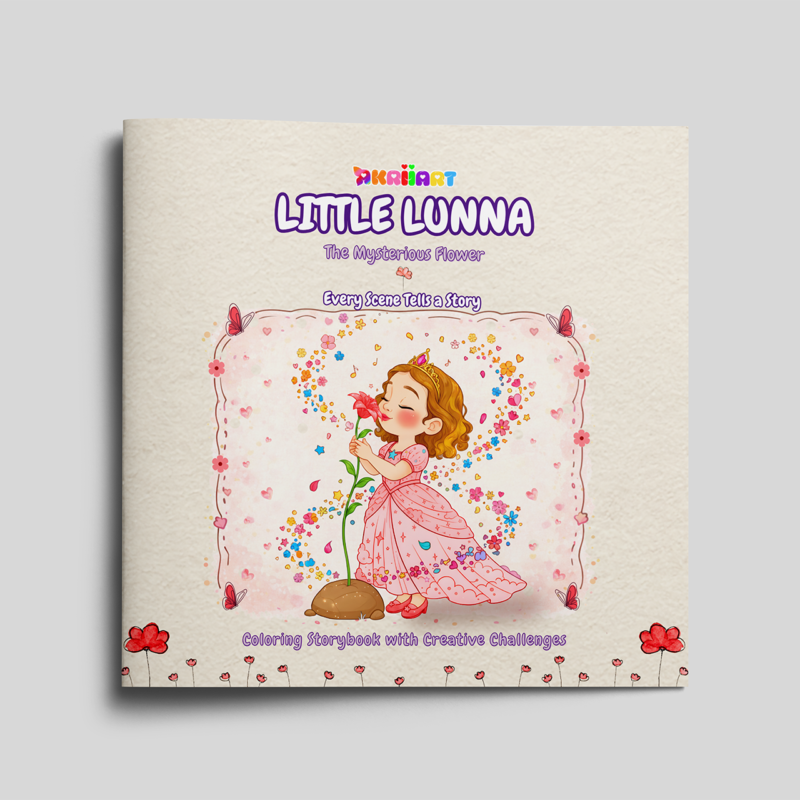 Little Lunna: The Mysterious Flower Coloring Storybook with Creative Challenges