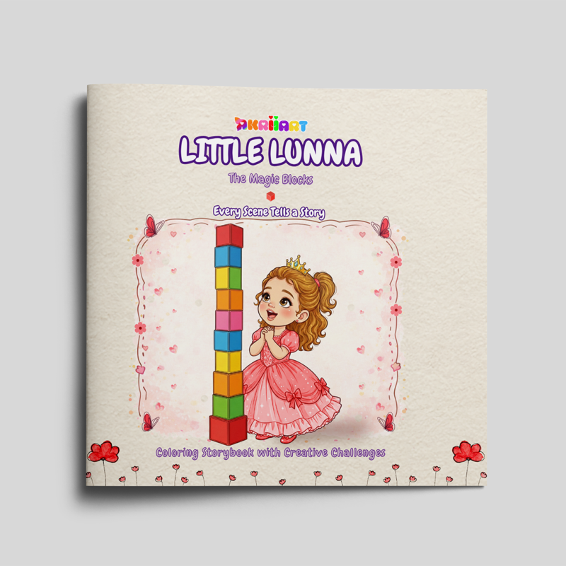 Little Lunna: The Magic Blocks: A Calm Coloring Storybook with Creative Challenges